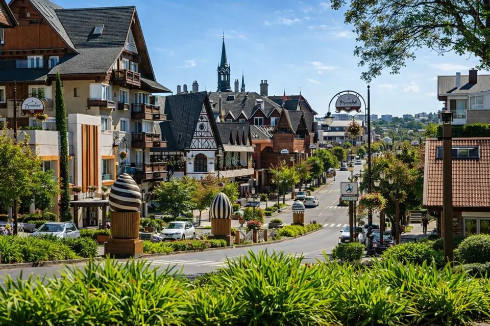 Arquitetura e jardins de Gramado na Serra Gaúcha